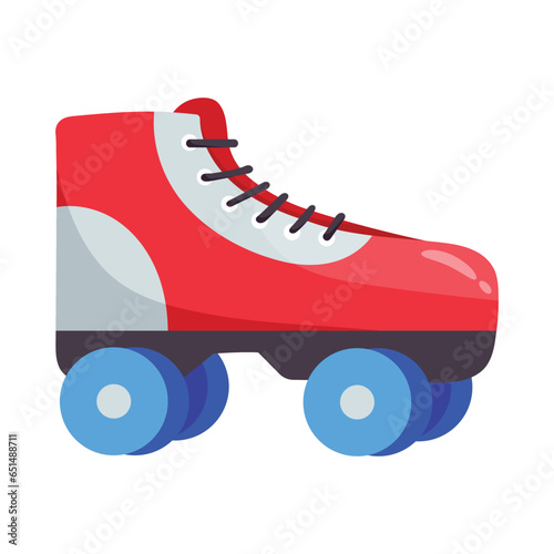 Roller skate vector colorful stickers Icon Design illustration. EPS 10 File