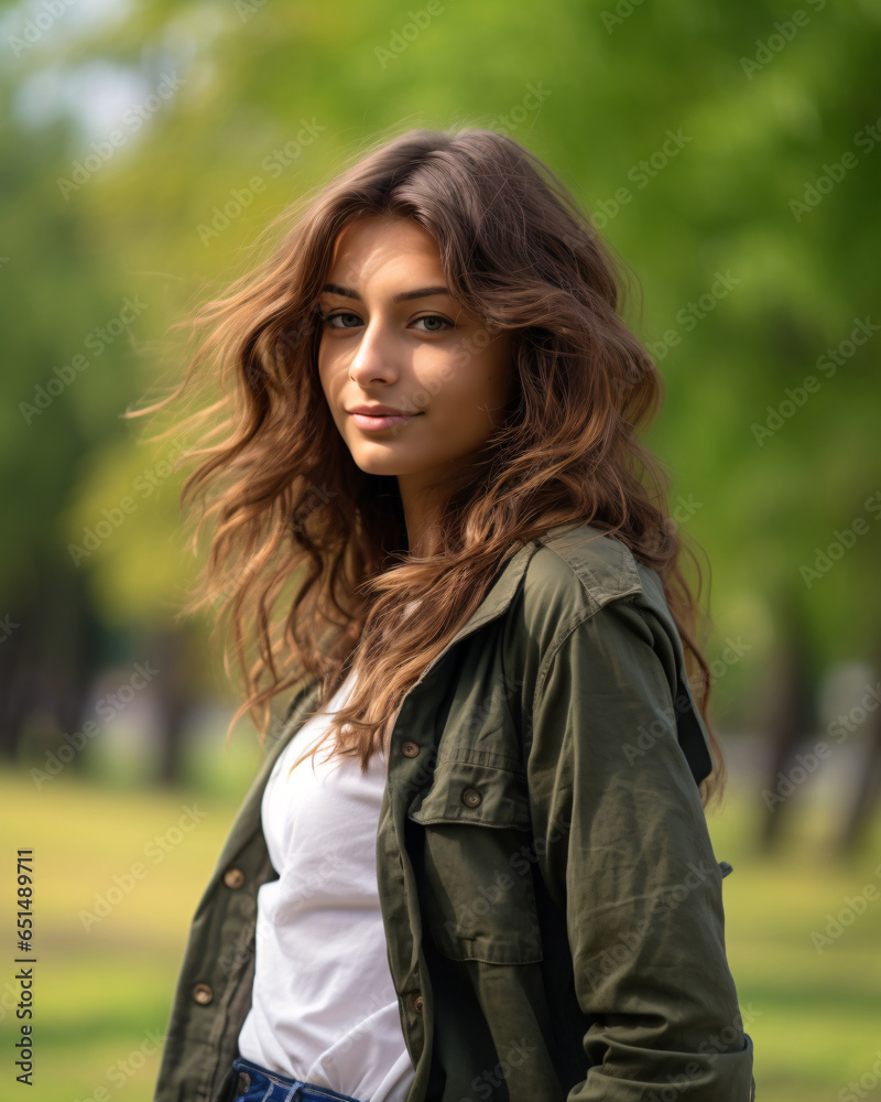 Smiling young woman enjoying nature. Casual day in park. City park serenity. Urban leisure with happy young woman in outdoor nature. Beauty woman enjoying her time outside in park. Smiling young woman enjoying nature. Casual day in park. City park serenity. Urban leisure with happy young woman in outdoor nature. Beauty woman enjoying her time outside in park.