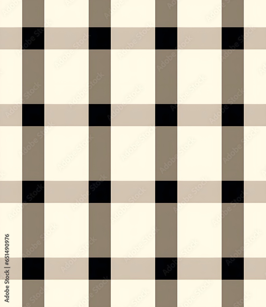 Black check pattern on ivory color