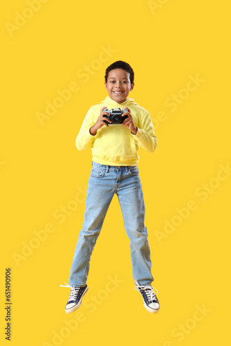 African-American little boy...