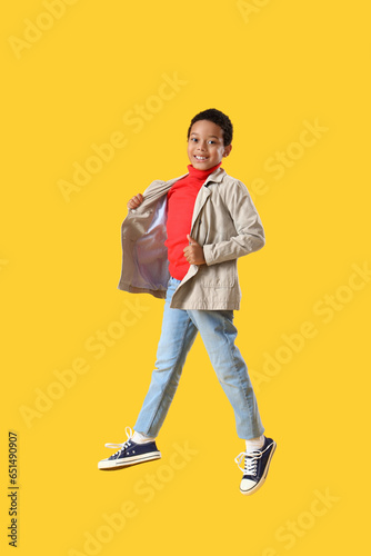 African-American little boy...