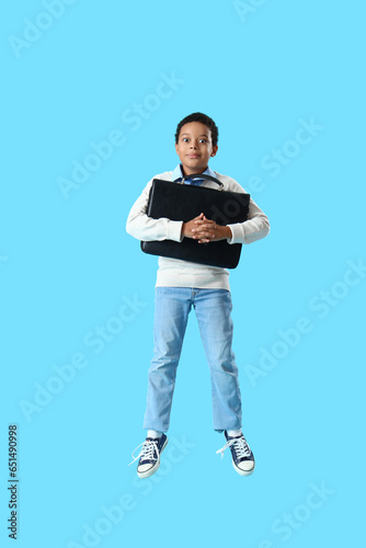 African-American little boy...