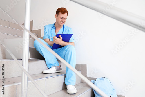 Young male medical student ...