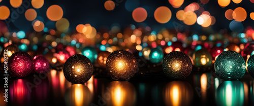 Bokeh Concept Background Glass Ball In The Focus