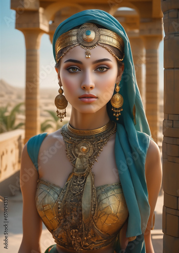 princess of babylon The beautiful Babylonian queen in the hanging gardens of Babylon. Tower of Babel and the beautiful queen.