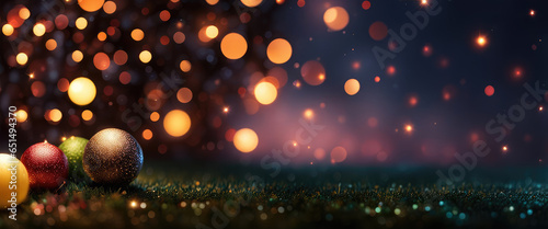 Bokeh Concept Background Glass Ball In The Focus