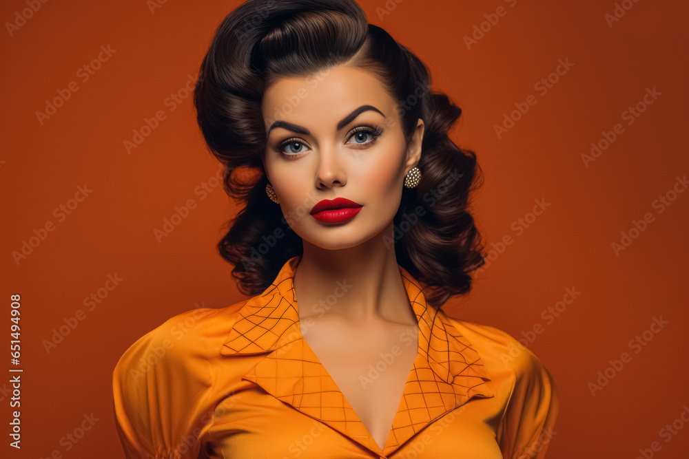 Φωτογραφία Beautiful young retro fashion pin-up style woman portrait