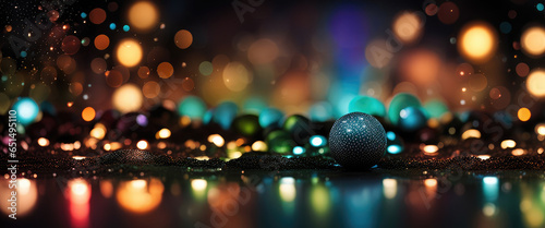 Bokeh Concept Background Glass Ball In The Focus