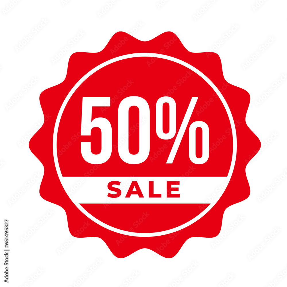Make Savings Pop with 'SALE' Sticker 50% off