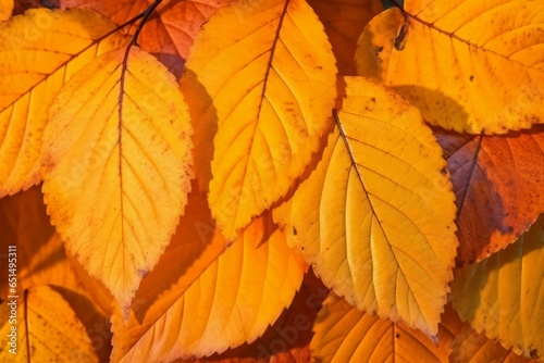 Autumn leaves background. Generate Ai