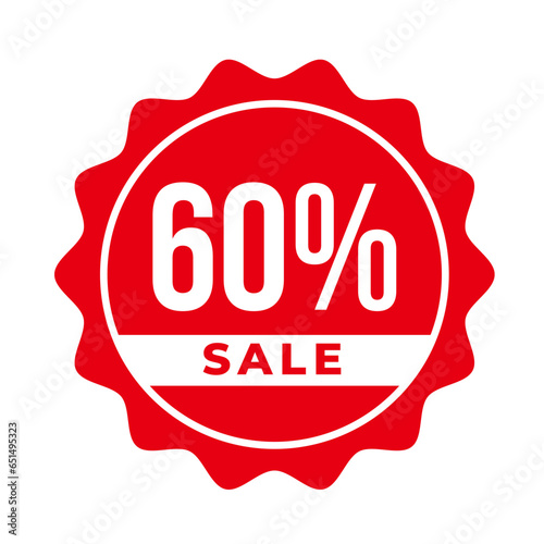 Get Noticed with red 'SALE' Sticker  - 60% off