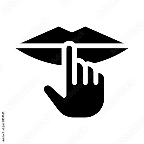 keep quiet glyph icon illustration vector graphic. Simple element illustration vector graphic, suitable for app, websites, and presentations isolated on white background