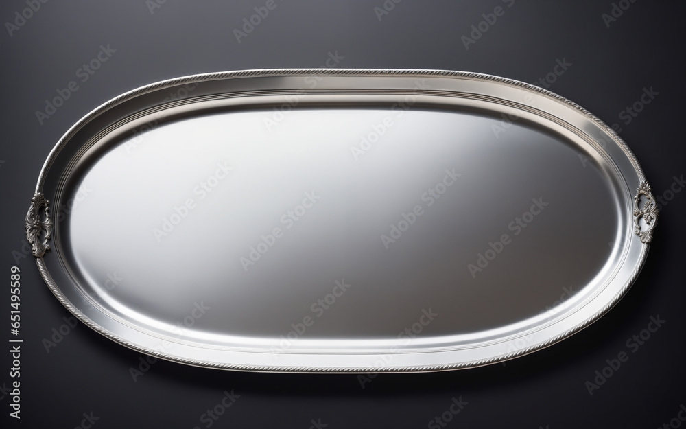 Silver tray background Silver tray background