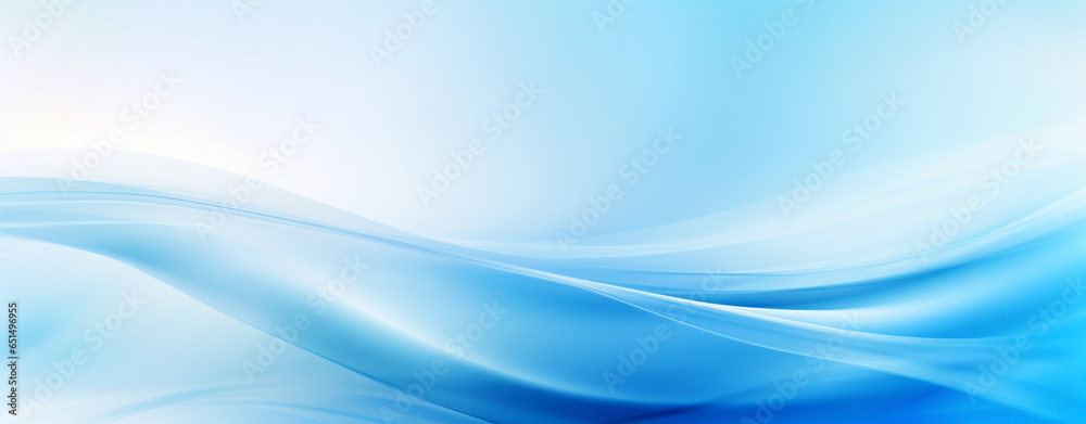 Fototapeta premium illustration with abstract blue wave. Generative Ai
