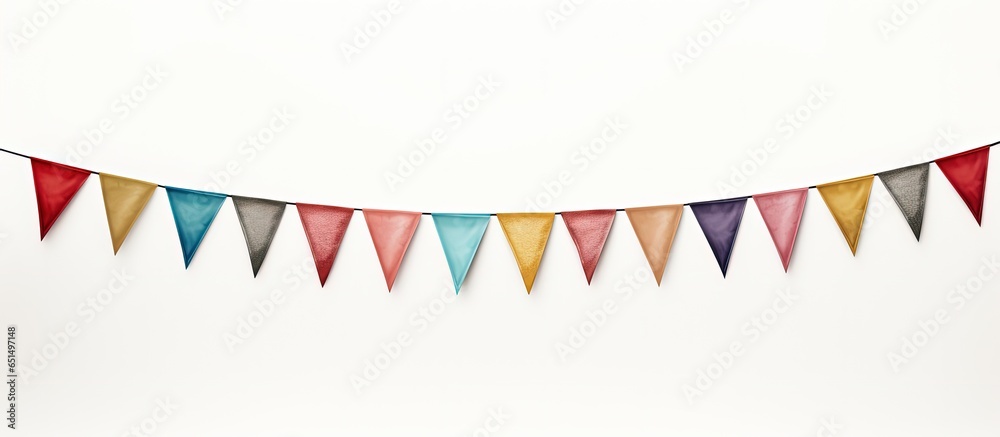 Fototapeta premium Isolated white bunting flags for celebration