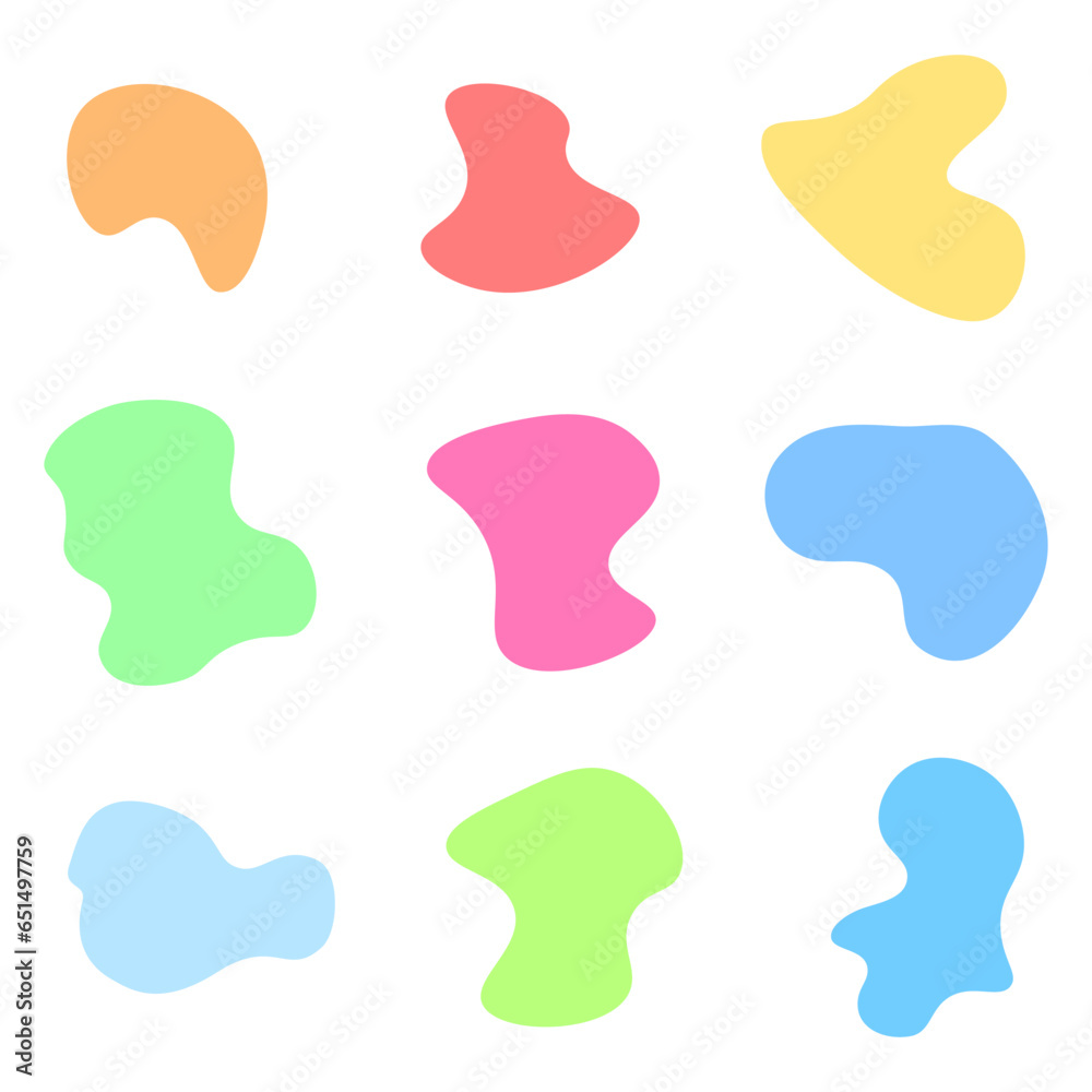 colorful fluid shape elements design collection colorful fluid shape elements design collection