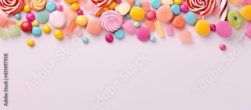 copy space image of with isolated sugar candy