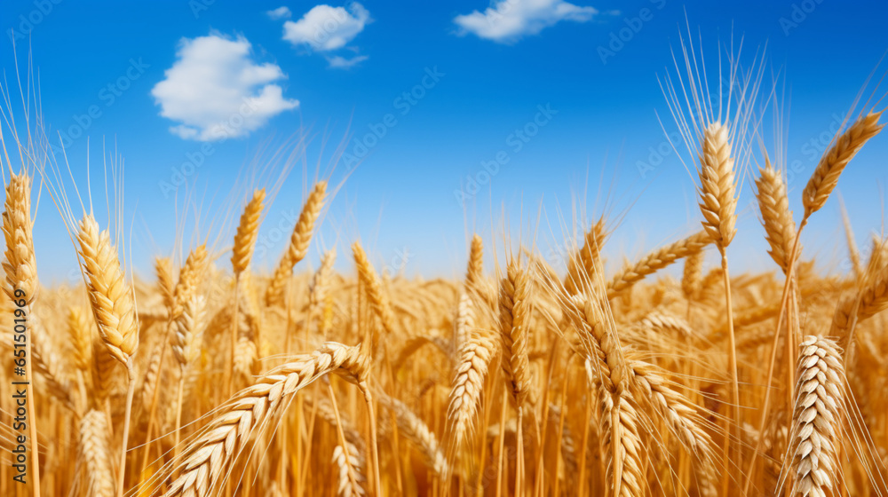 Fototapeta premium Golden Wheat Field Border