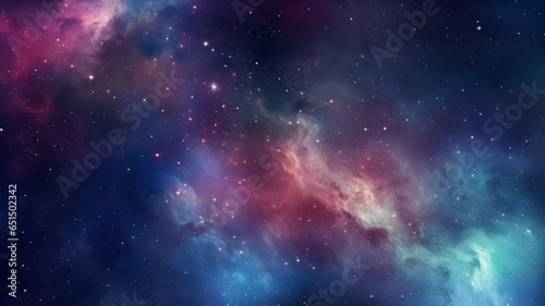 Colorful space galaxy cloud nebula, starry night cosmos, universe science astronomy supernova background wallpaper.