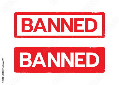 BANNED Stamp vector.