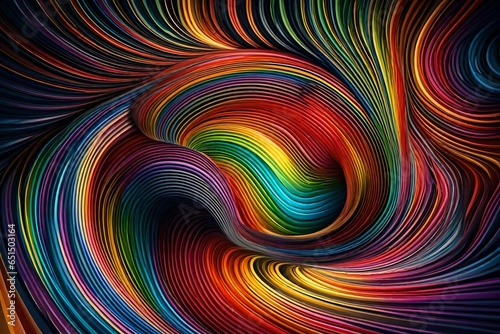 Rainbow coloured abstract swirl background