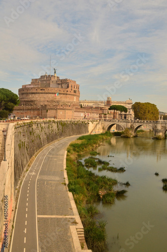 Breathtaking view of an Italian building next to a river