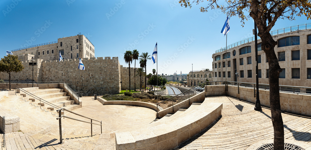 Φωτογραφία Panoramic view of Jerusalem near the fortress wall of the old city