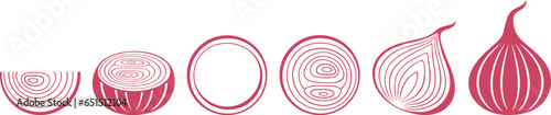 Onion logo. Isolated onion on white background