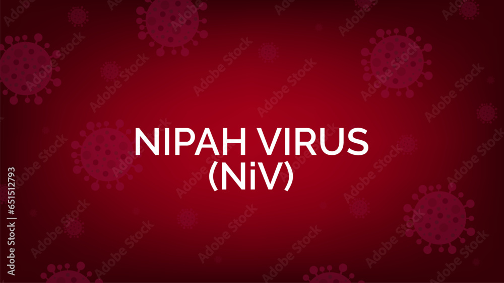 Nipah virus concept. illness outbreak. pandemic. Microscope virus close up Design for poster banner social media post Nipah virus concept. illness outbreak. pandemic. Microscope virus close up Design for poster banner social media post