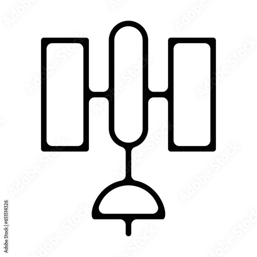 picto logo icones et symbole satellite espace epais