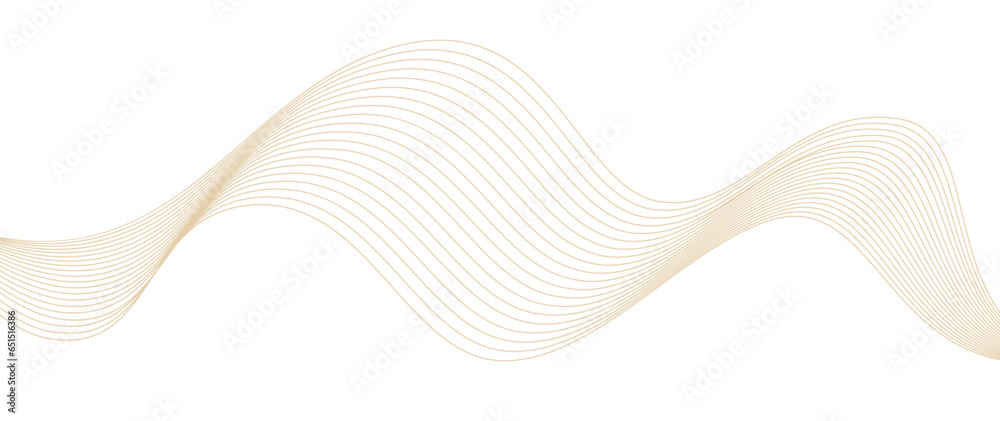 Abstract vector wavy lines flowing smooth curve background - obrazy, fototapety, plakaty 