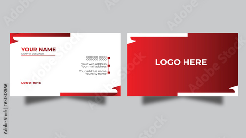 Creative presentation card with company logo. Vector business card template. 