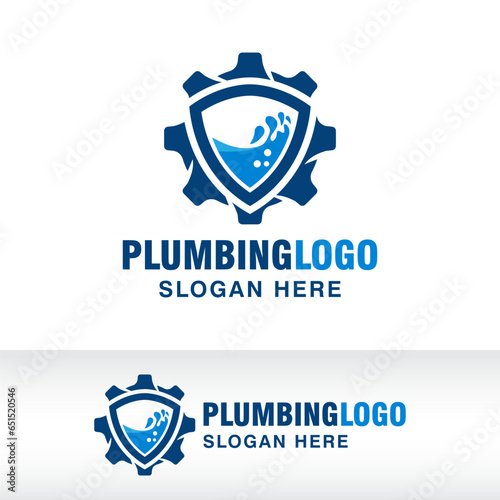 plumbing logo design vector template, plumber logo design