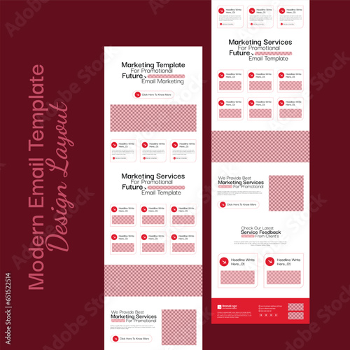 Modern Design Layout Email Marketing Template