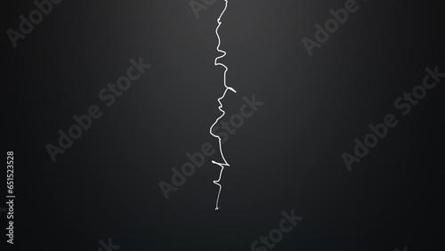 simple abstract particles animation of axillary line with turbulence effect photo