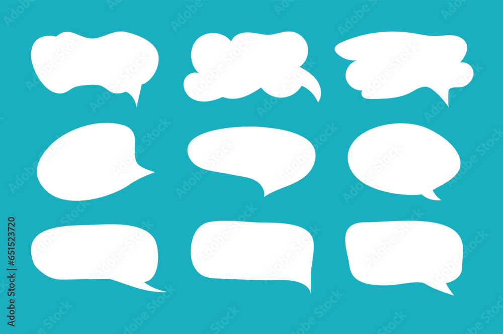 Speech bubble, Comic dialog callout, talk phrases clouds, set of colorful shapes icon with chat message, vector illustration.. Speech bubble, Comic dialog callout, talk phrases clouds, set of colorful shapes icon with chat message, vector illustration..