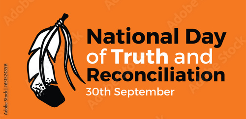 National Day for Truth and Reconciliation. Every Child Matters. Orange T-Shirt Day. 30th September. Vector Illustration.