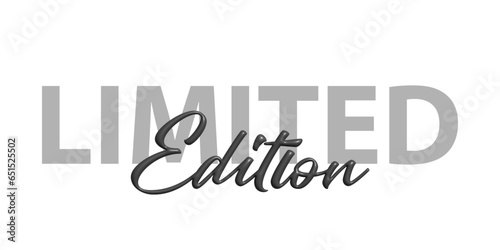 Limited Edition label for product packaging design element. Limited edition sign for cars online vector illustration