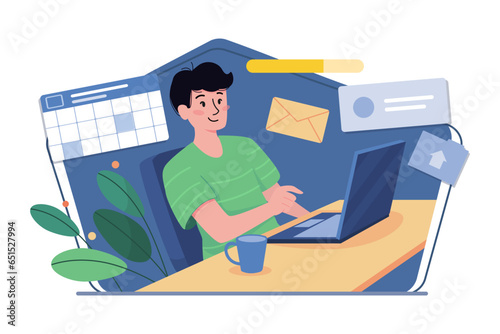 Blogger Doing Content Management