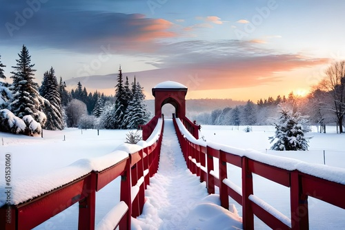 ski resort in winter