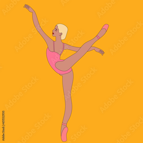 illustration girl woman model pose sport Yoga sports dancer