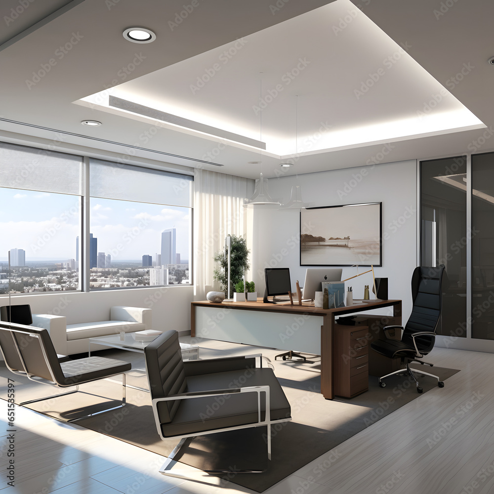 a Modern Office Room with Minimalistic Charm a Modern Office Room with Minimalistic Charm