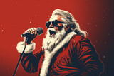 Santa Claus sings a song