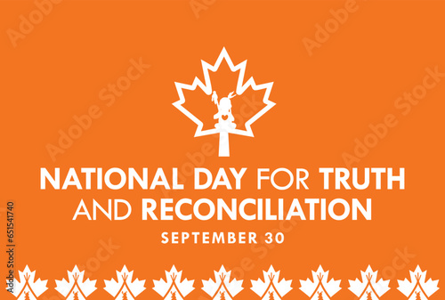 National Day for Truth and Reconciliation. Every Child Matters. Orange T-Shirt Day. 30th September. Vector Illustration.