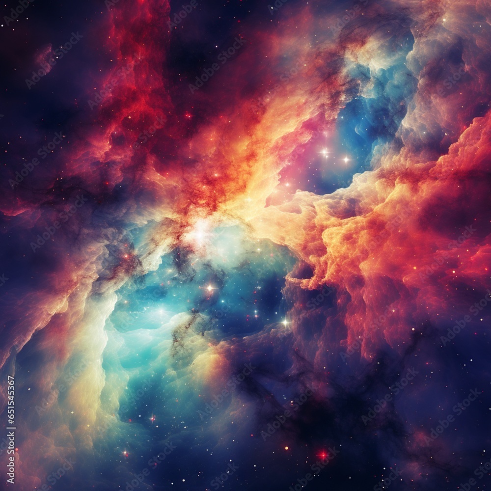 space, nebula, galaxy, star, supernova, universe, astronomy, cosmos, light, deep space, cloud, night, heaven, big bang, ganerative AI