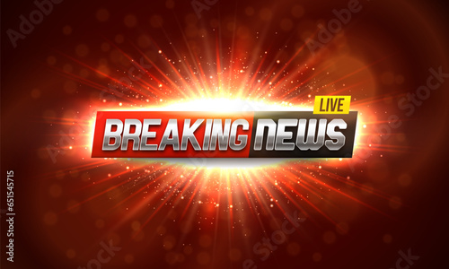 Breaking news background. Vector template for your design.