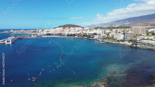 Wallpaper Mural Drone view of many hotels at the beach on the Canary Island of Tenerife Torontodigital.ca