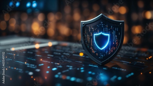 Cyber ​​security and data protection, internet network security, protect business and financial transaction data from cyber attack, user private data security encryption	