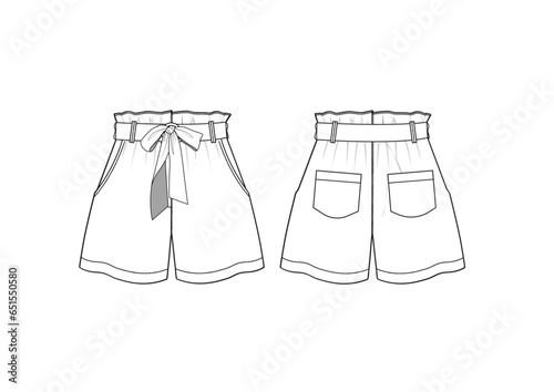 paperback shorts with tie up detail (ID: 651550580)