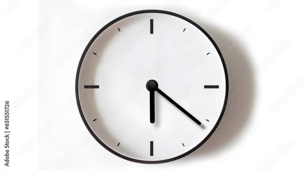 Analog wall clock spinning animation through the hours. AI generated clock image Analog wall clock spinning animation through the hours. AI generated clock image